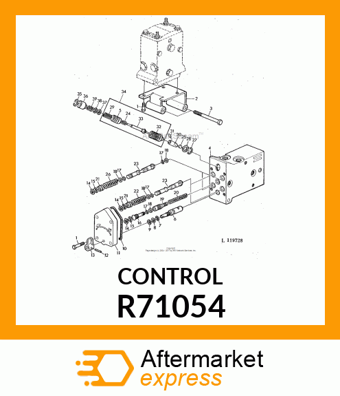 STOP, FLOW CONTROL VALVE R71054