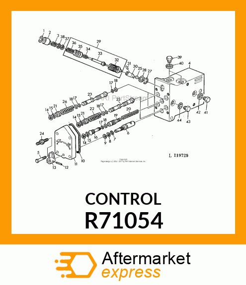 STOP, FLOW CONTROL VALVE R71054