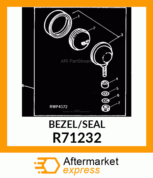 BEZEL, LAMP R71232