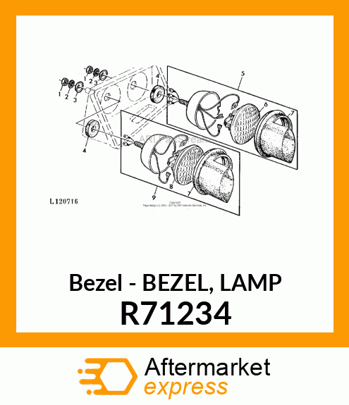 Bezel - BEZEL, LAMP R71234