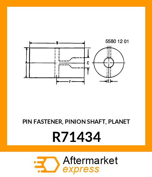 PIN FASTENER, PINION SHAFT, PLANET R71434