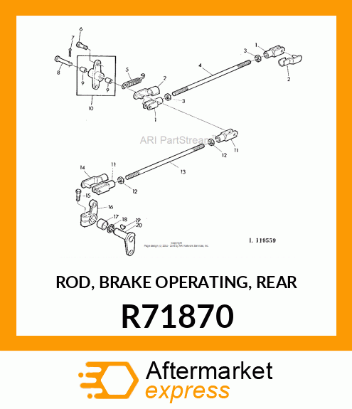 ROD, BRAKE OPERATING, REAR R71870