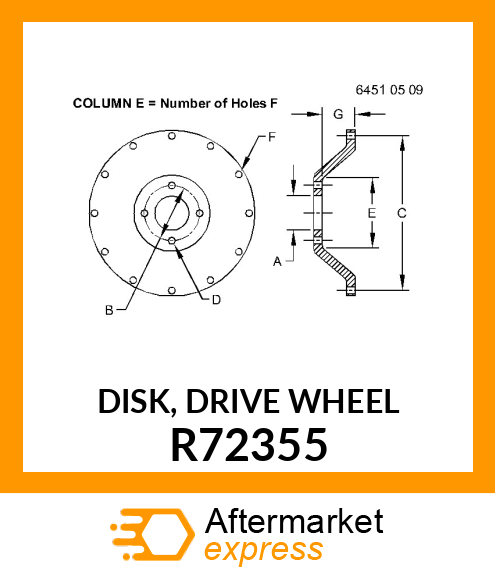 DISK, DRIVE WHEEL R72355