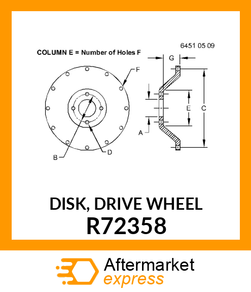 DISK, DRIVE WHEEL R72358