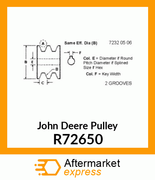 PULLEY, CRANKSHAFT R72650