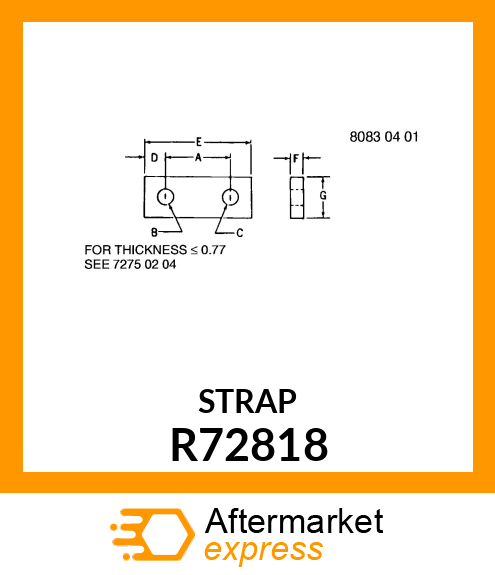 RETAINER, CLAMP R72818