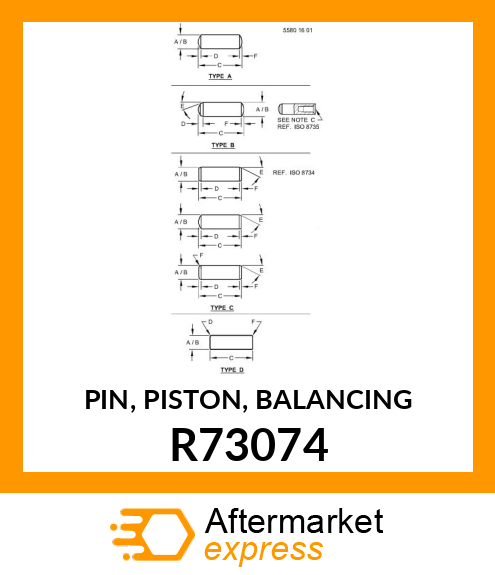 PIN, PISTON, BALANCING R73074