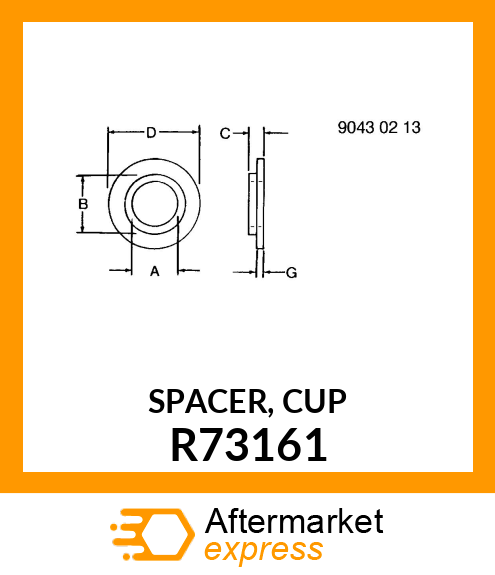 SPACER, CUP R73161