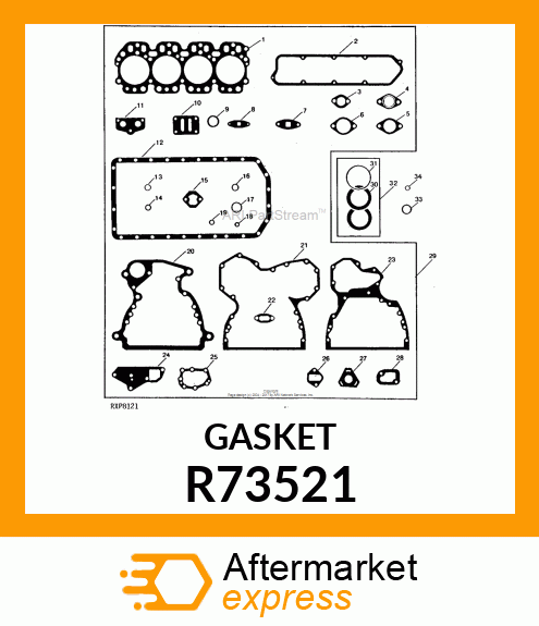 GASKET, ROCKER ARM COVER R73521