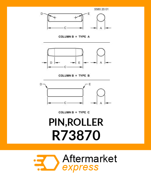 PIN,ROLLER R73870