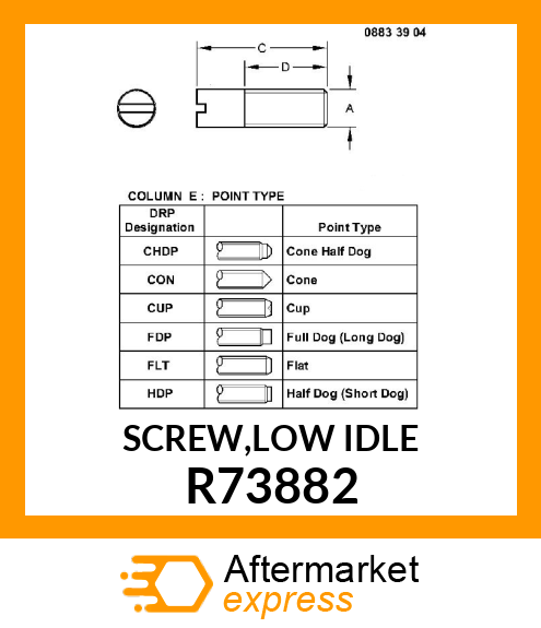 SCREW,LOW IDLE R73882