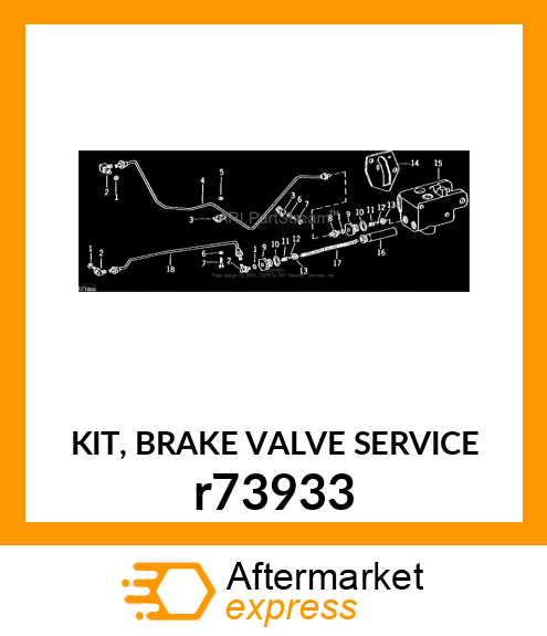 KIT, BRAKE VALVE SERVICE r73933