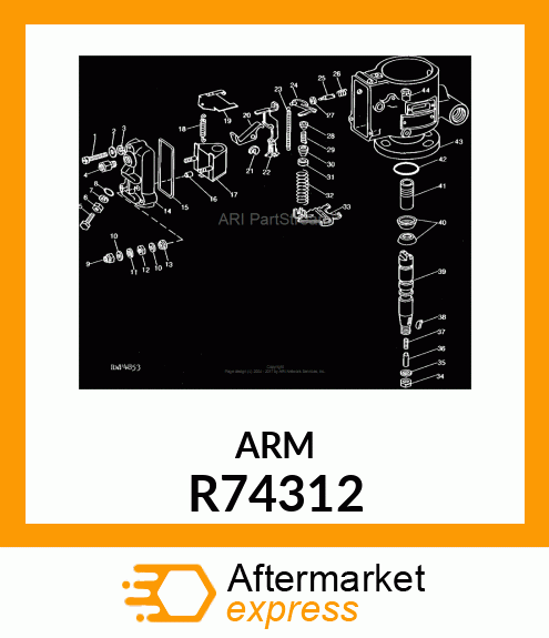 Arm - ARM, METERING VALVE R74312