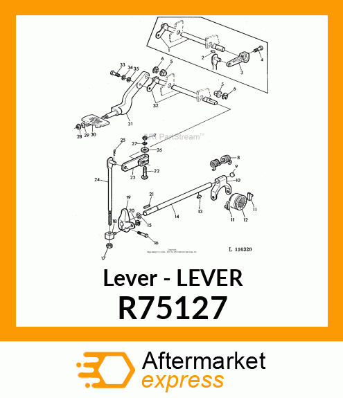 Lever R75127
