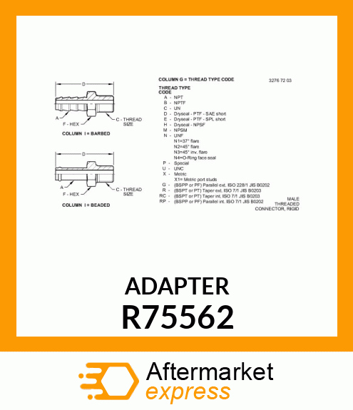 CONNECTOR, SPECIAL R75562