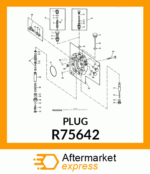 DRAIN PLUG, PLUG, PISTON R75642