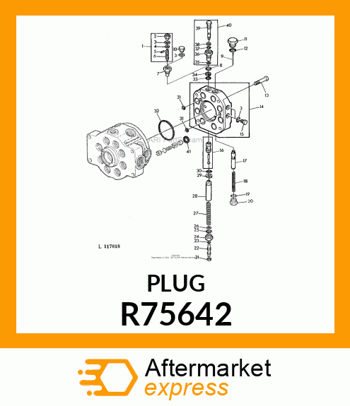 DRAIN PLUG, PLUG, PISTON R75642