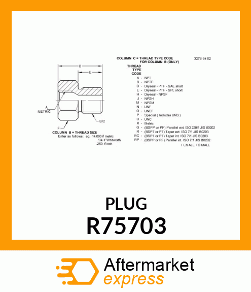 PLUG R75703