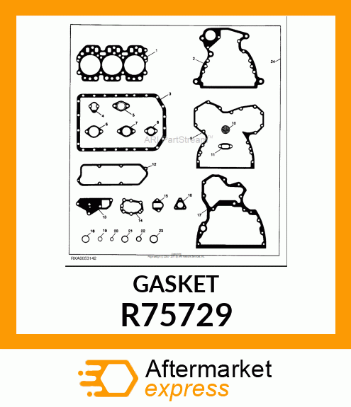 GASKET, ROCKER ARM COVER R75729