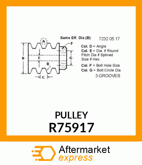 PULLEY,FAN R75917