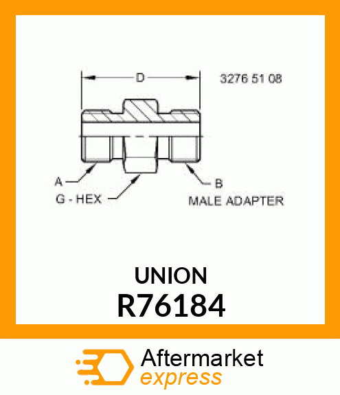 ADAPTER FITTING, ADAPTER R76184