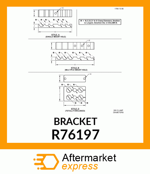 CLAMP, HALF, UPPER R76197