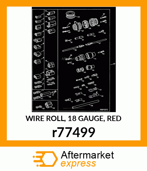 WIRE ROLL, 18 GAUGE, RED r77499