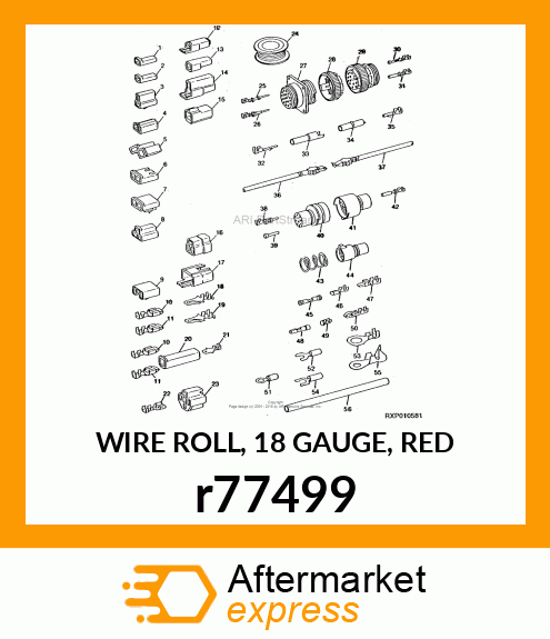 WIRE ROLL, 18 GAUGE, RED r77499