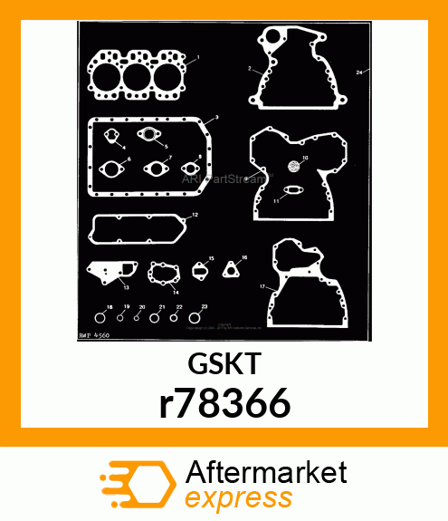 GASKET,INJECTION PUMP GEAR COVER R78366