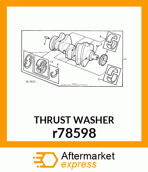 BEARING KIT, THRUST r78598