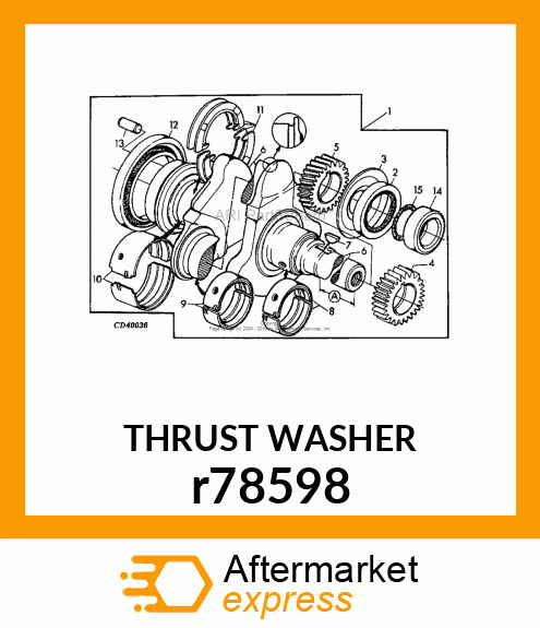 BEARING KIT, THRUST r78598