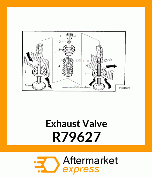 Exhaust Valve - VALVE,EXHAUST,.030 OVERSIZE R79627