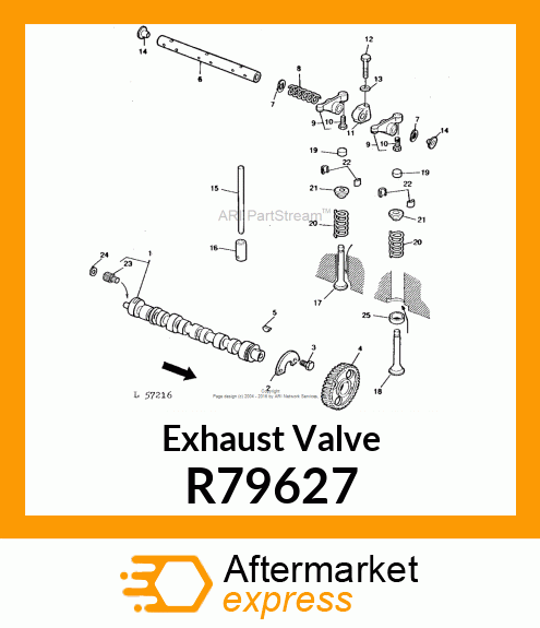 Exhaust Valve - VALVE,EXHAUST,.030 OVERSIZE R79627