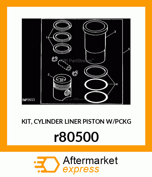 KIT, CYLINDER LINER PISTON W/PCKG r80500