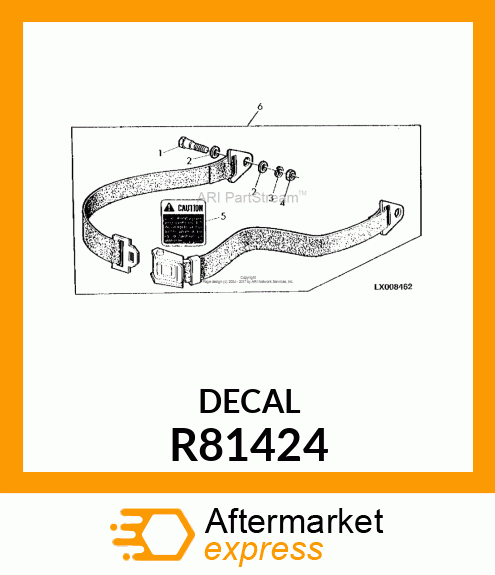 LABEL, CAUTION, SEAT BELT R81424