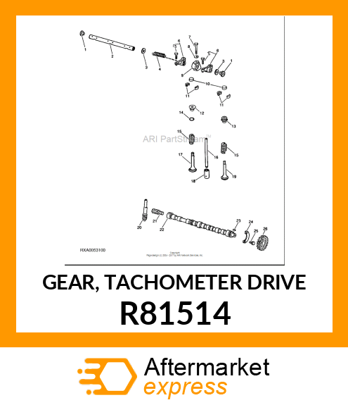 GEAR, TACHOMETER DRIVE R81514