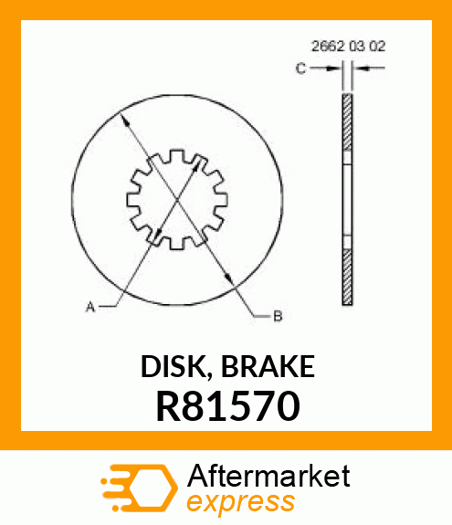 DISK, BRAKE R81570