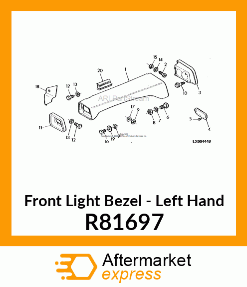 PANEL, FENDER FRONT LAMP LH R81697