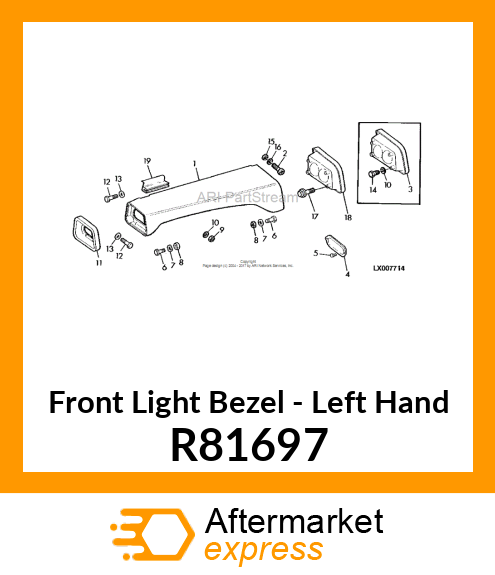 PANEL, FENDER FRONT LAMP LH R81697