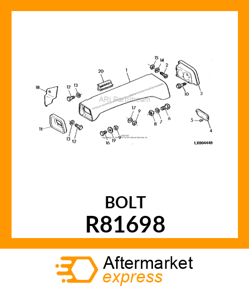 SCREW WITH WASHER, SPECIAL THREAD F R81698