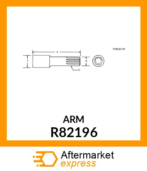 SHAFT, HYDRAULIC PUMP R82196