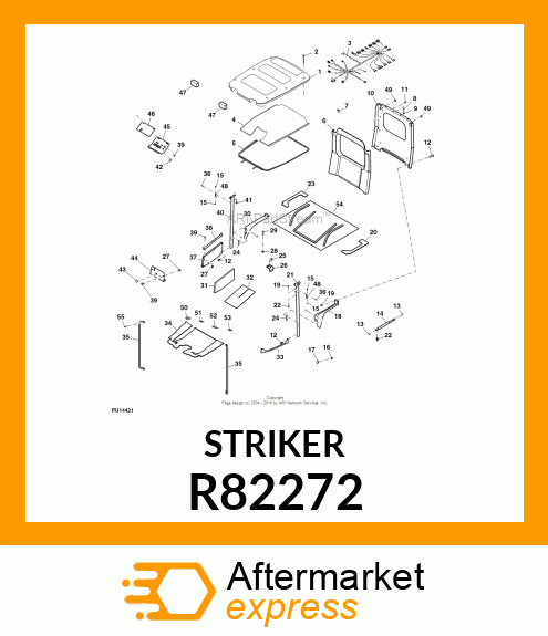 STRIKER, DOOR LATCH R82272