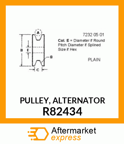 PULLEY, ALTERNATOR R82434