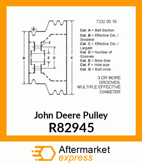 PULLEY, WATER PUMP R82945