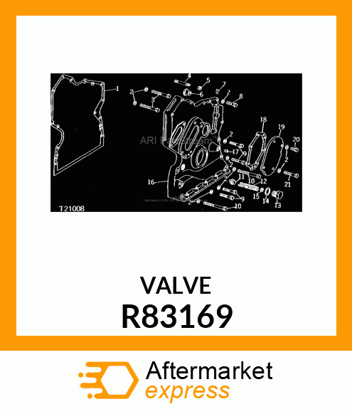 VALVE, PRESSURE REGULATION R83169