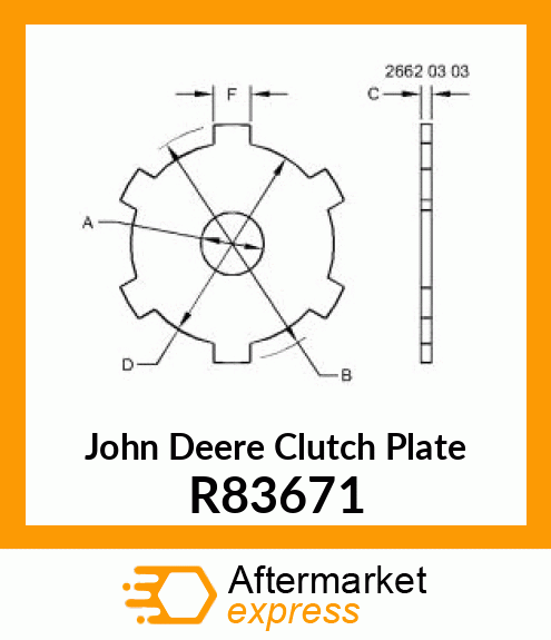 CLUTCH PLATE, PLATE, SEPARATOR, CLU R83671