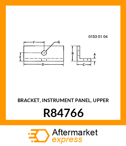 BRACKET, INSTRUMENT PANEL, UPPER R84766