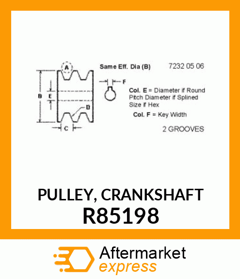 PULLEY, CRANKSHAFT R85198