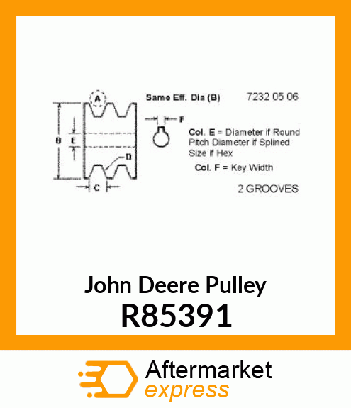 PULLEY,CRANKSHAFT R85391