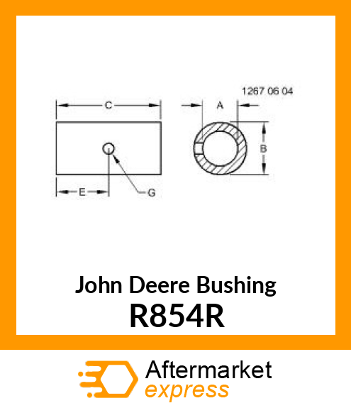 BUSHING,STEERING GEAR SHAFT PARTS R854R